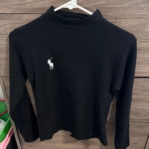 Black Long Sleeve thermal Top with Logo size S